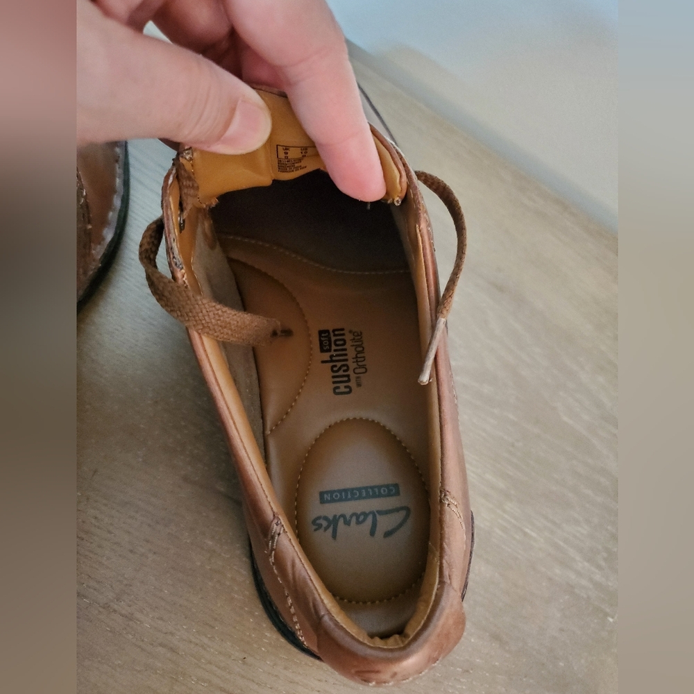 Clarks Men's Brown Leather Shoes - Picture 7 of 11
